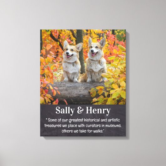 Hondenliefhebber Gedicht Modern Elegant Custom Pet Canvas Afdruk (Voorkant)