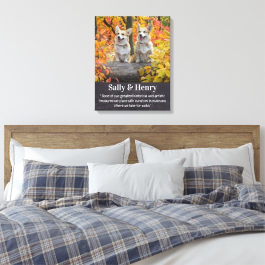 Hondenliefhebber Gedicht Modern Elegant Custom Pet Canvas Afdruk (Insitu (Slaapkamer))