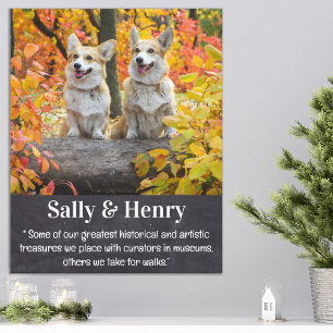 Hondenliefhebber Gedicht Modern Elegant Custom Pet Canvas Afdruk