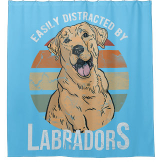 hondenliefhebber gele labrador douchegordijn