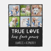 Hondenliefhebber Gepersonaliseerd 6 Foto Collage P Fleece Deken (Voorkant)