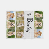 Hondenliefhebber Gepersonaliseerd monogram Pet Fot Fleece Deken (Voorkant (Horizontaal))