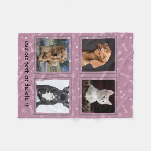 hondenliefhebber Gepersonaliseerde Aangepaste Aang Fleece Deken (Voorkant (Horizontaal))