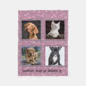 hondenliefhebber Gepersonaliseerde Aangepaste Aang Fleece Deken (Voorkant)