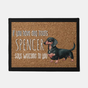 Hondenliefhebber Gepersonaliseerde Dachshund Naam  Deurmat