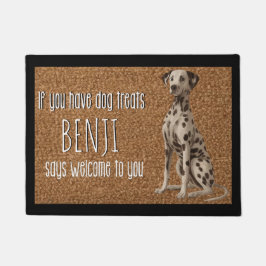 Hondenliefhebber Gepersonaliseerde Dalmatische hon Deurmat