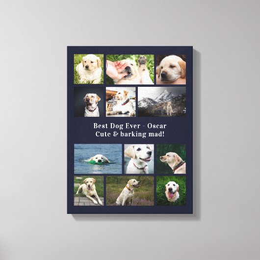 Hondenliefhebber Gepersonaliseerde Huisdier Foto C Canvas Afdruk (Voorkant)