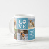 Hondenliefhebber Gepersonaliseerde LIEFDE Paw 7 Fo Koffiemok (Voorkant links)