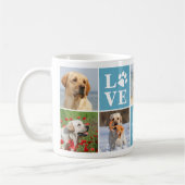 Hondenliefhebber Gepersonaliseerde LIEFDE Paw 7 Fo Koffiemok (Links)