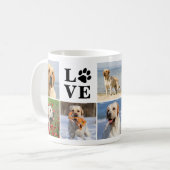Hondenliefhebber Gepersonaliseerde LIEFDE Paw 8 Fo Koffiemok (Voorkant links)
