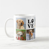 Hondenliefhebber Gepersonaliseerde LIEFDE Paw 8 Fo Koffiemok (Links)