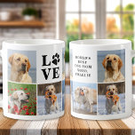 Hondenliefhebber Gepersonaliseerde LIEFDE Paw 8 Fo Koffiemok<br><div class="desc">Introductie van onze moderne en stijlvolle Love Paw Print mok, het perfecte cadeau voor elk hondenliefhebber! Deze chique mok heeft een moderne aangepaste fotocollage en de gepersonaliseerde boodschap om je liefde voor je harige vriend te shows. Als een hond moeder of vader, er is niets beter dan knuffelen met je...</div>