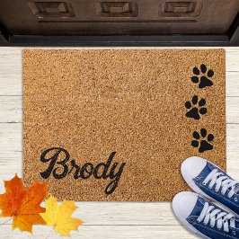 Hondenliefhebber Gepersonaliseerde Paw Prints Mono Deurmat