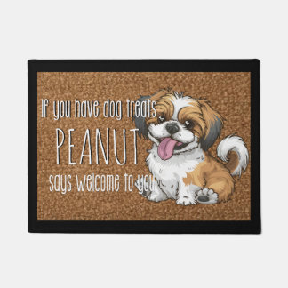 Hondenliefhebber Gepersonaliseerde Shih Tzu Puppy  Deurmat