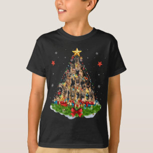 Hondenliefhebber German Shepherd kerstboom - Deel T-shirt