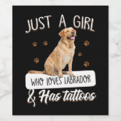 Hondenliefhebber | Gewoon een meisje dat van de Ta Wijn Etiket (Enkel label)