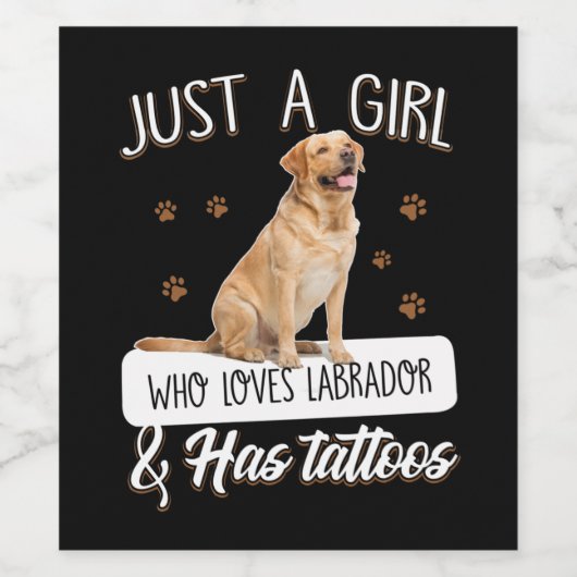 Hondenliefhebber | Gewoon een meisje dat van de Ta Wijn Etiket (Enkel label)