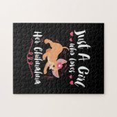 Hondenliefhebber, gewoon een meisje dat van haar C Legpuzzel (Horizontaal)