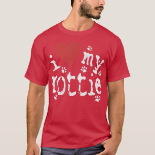 Hondenliefhebber Gift, Novelty I Love My Rottweil T-shirt