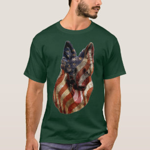 Hondenliefhebber Gift Patriotic American Flag Germ T-shirt