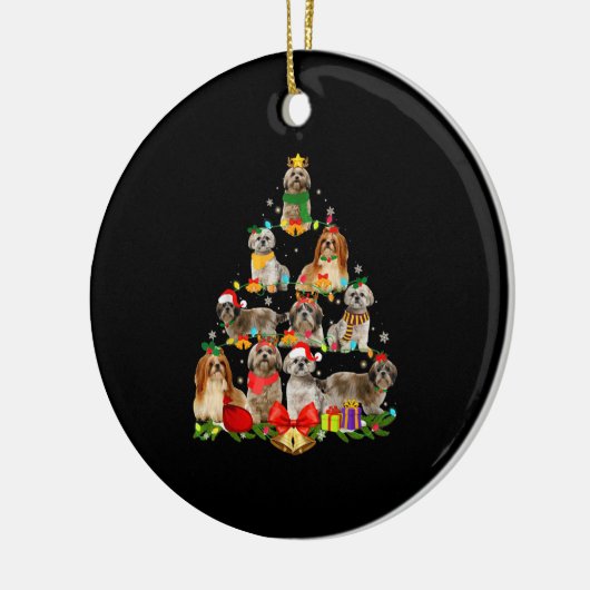 hondenliefhebber giften shih tzu tree kerstlight keramisch ornament (Links)