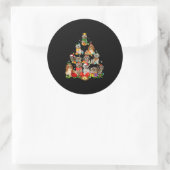 hondenliefhebber giften shih tzu tree kerstlight ronde sticker (Tas)