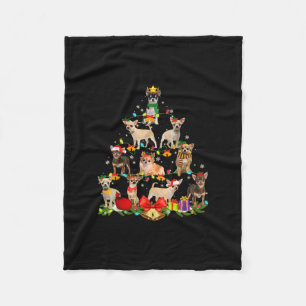 Hondenliefhebber Gifts Chihuahua Tree Light Fleece Deken