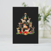 Hondenliefhebber Gifts Chihuahua Tree Light RSVP Kaartje (Staand voorkant)