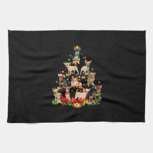 hondenliefhebber Gifts Chihuahua Tree Light Theedoek
