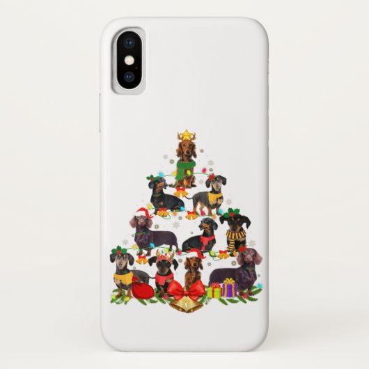 Hondenliefhebber Gifts Dachshund Tree-licht Case-Mate iPhone Case (Achterkant)