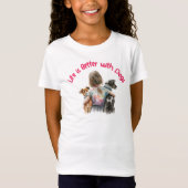 Hondenliefhebber Girl's T-shirt (Voorkant)