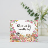 Hondenliefhebber Golden Retriever Briefkaart (Staand voorkant)