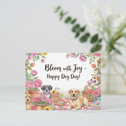 Hondenliefhebber Golden Retriever Briefkaart (Staand voorkant)