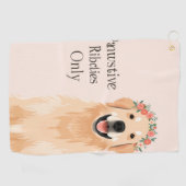 hondenliefhebber golfhanddoek (Horizontaal)