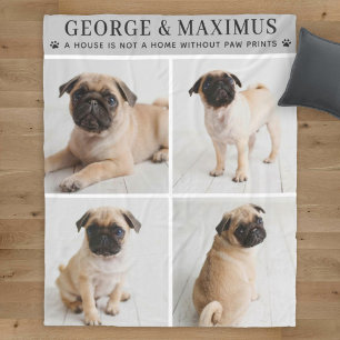 Hondenliefhebber Grijze Aangepaste voornaam foto C Fleece Deken