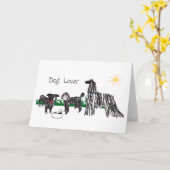 Hondenliefhebber groet kaart (Gele Bloem)