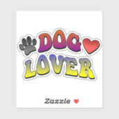 Hondenliefhebber Groovy  lettertype Sticker (Vel)