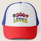 Hondenliefhebber Groovy  lettertype Trucker Pet (Voorkant)