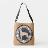 Hondenliefhebber Grote Daan Tan BackGround Crossbody Tas (Achterkant)