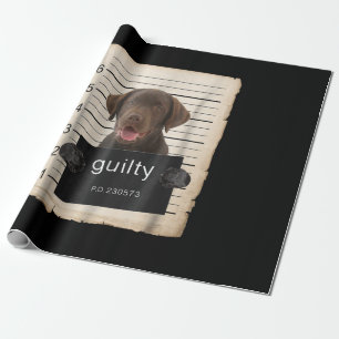 Hondenliefhebber Guilty Chocolate Labrador Bad D Cadeaupapier