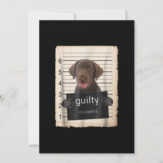 Hondenliefhebber | Guilty Chocolate Labrador Bad D Kaart (Voorkant)
