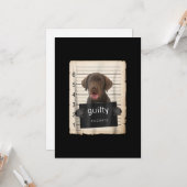 Hondenliefhebber | Guilty Chocolate Labrador Bad D Kaart (Voorkant / Achterkant in situ)