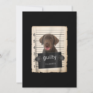 Hondenliefhebber Guilty Chocolate Labrador Bad D Kaart