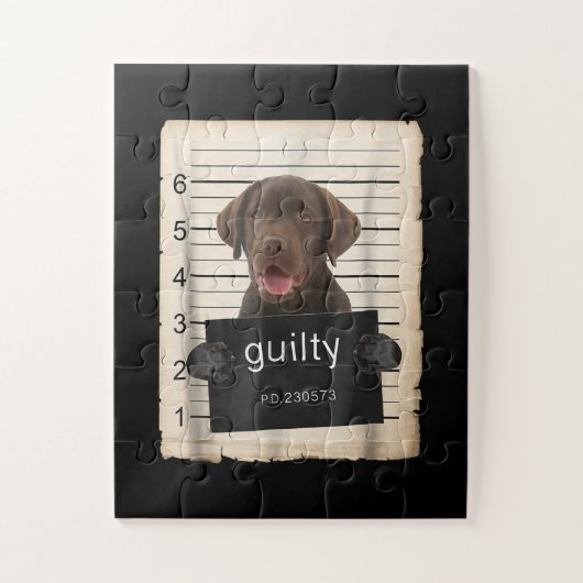 Hondenliefhebber | Guilty Chocolate Labrador Bad D Legpuzzel (Verticaal)