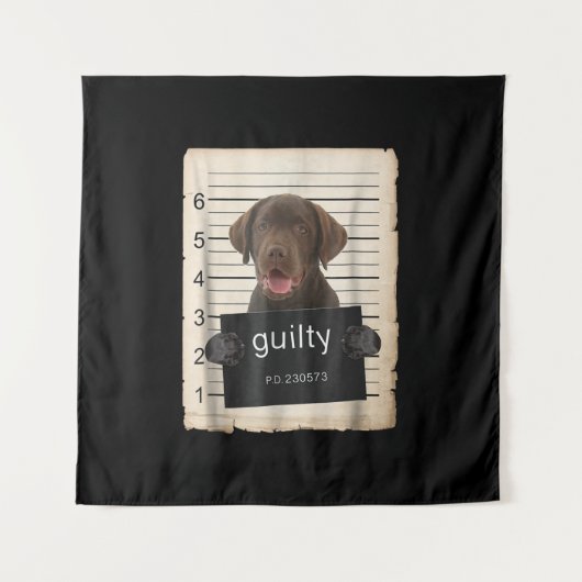 Hondenliefhebber | Guilty Chocolate Labrador Bad D Wandkleed (Voorkant)