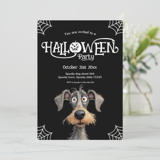 Hondenliefhebber Halloween feest Feestdagenkaart (Staand voorkant)