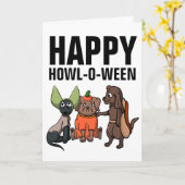 HONDENLIEFHEBBER HALLOWEEN WENSKAARTEN KAART (Gele Bloem)
