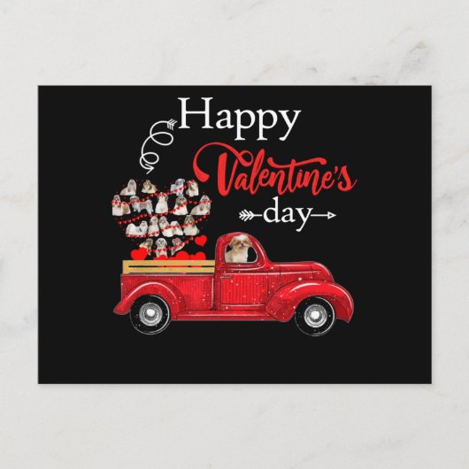 hondenliefhebber | Happly Valentine Day Shih Tzu Uitnodiging Briefkaart (Voorkant)
