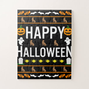 Hondenliefhebber   Happy Halloween Chocolate Labra Legpuzzel
