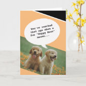 Hondenliefhebber Happy Hour Ouder worden Grappig V Kaart (Gele Bloem)